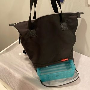 Skip Hop breast pump baby bag w/ Sarah Wells bag